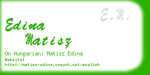 edina matisz business card